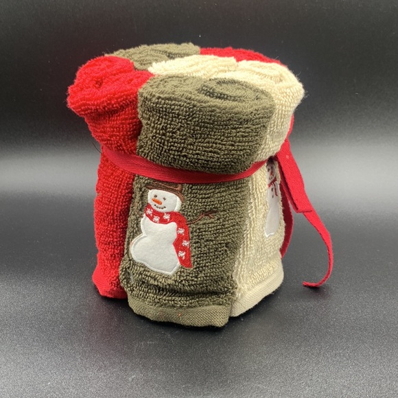 Bundle of Vintage Snowman Wash Clothes NWOT - Picture 4 of 6